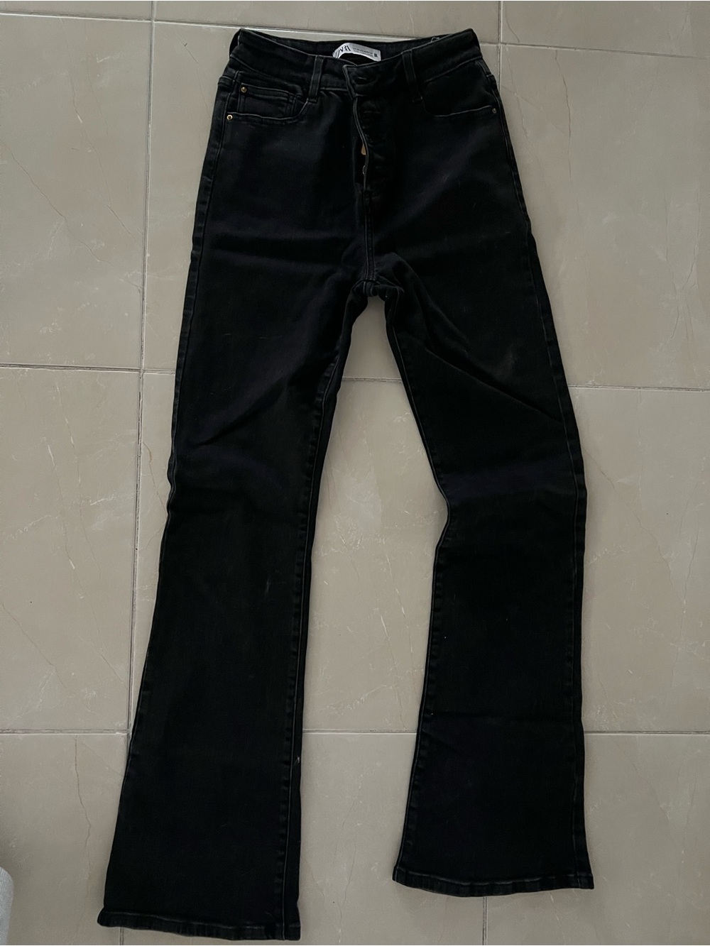 Zara Women's Black Flared Jeans